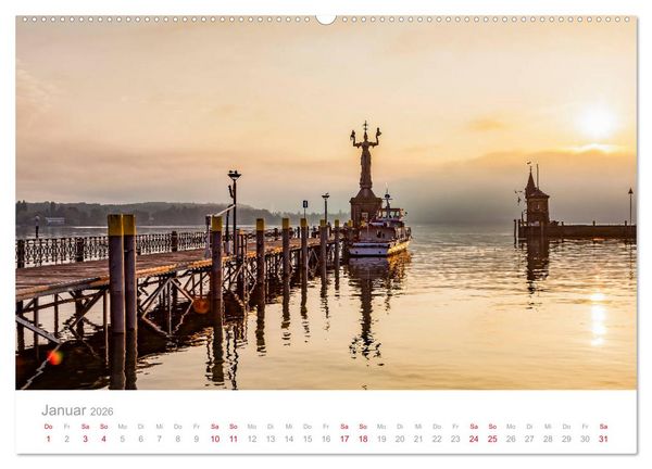 Produktbild: BODENSEE Drei L&auml;nder - ein See (Wandkalender 2026 DIN A2 quer), CALVENDO Monatskalender