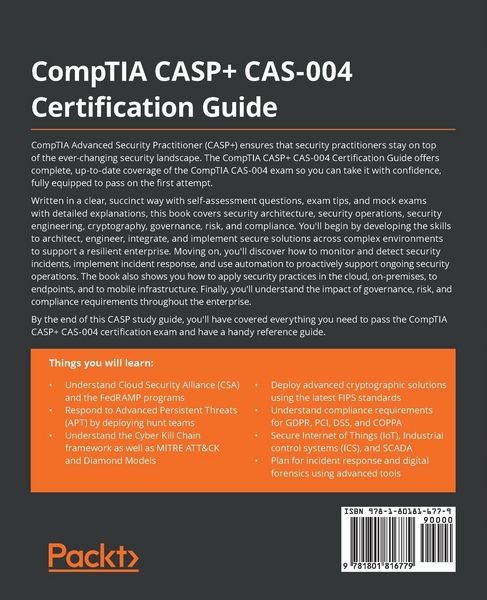 Produktbild: CompTIA CASP+ CAS-004 Certification Guide