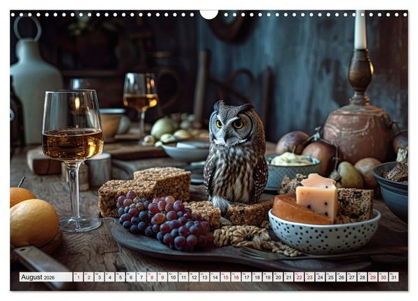 Produktbild: Stillleben mit Eule (Wandkalender 2026 DIN A3 quer), CALVENDO Monatskalender