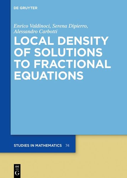 Produktbild: Local Density of Solutions to Fractional Equations