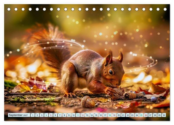 Produktbild: M&auml;rchenhafte Eichh&ouml;rnchen (Tischkalender 2027 DIN A5 quer), CALVENDO Monatskalender