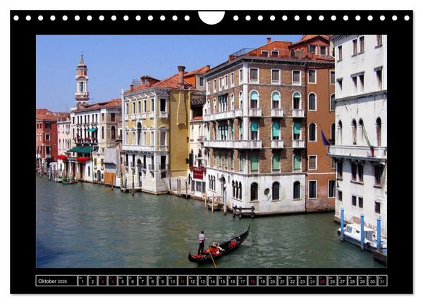 Produktbild: Romantisches Fernweh - Venedig (Wandkalender 2026 DIN A4 quer), CALVENDO Monatskalender
