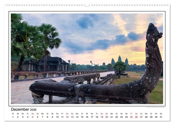 Produktbild: ANGKOR - IM REICH DER KHMER (hochwertiger Premium Wandkalender 2026 DIN A2 quer), Kunstdruck in Hochglanz