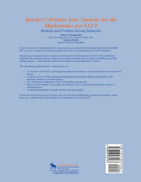 Produktbild: Teachers! Prepare Your Students for the Mathematics for SAT* I
