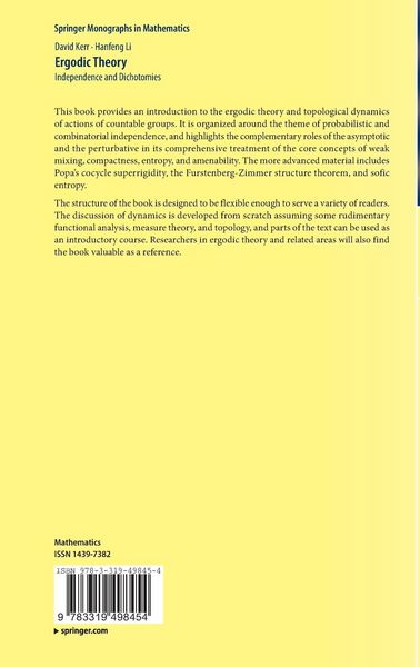 Produktbild: Ergodic Theory