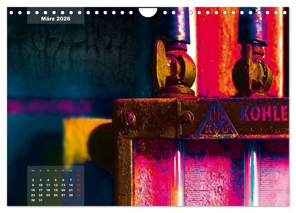 Produktbild: AUSSER BETRIEB - Industriekultur mit PopArt-Einfl&uuml;ssen (Wandkalender 2026 DIN A4 quer), CALVENDO Monatskalender