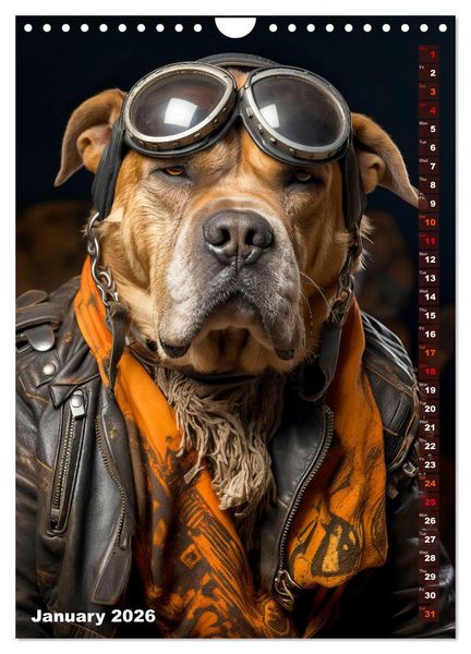 Produktbild: Stylish Dogs (Wall Calendar 2026 DIN A4 portrait), CALVENDO 12 Month Wall Calendar