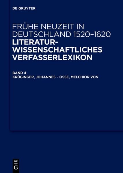 Produktbild: Kr&uuml;ginger, Johannes &ndash; Osse, Melchior von