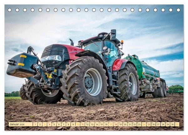 Produktbild: Traktoren - Giganten in der Landwirtschaft (Tischkalender 2026 DIN A5 quer), CALVENDO Monatskalender