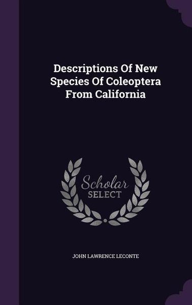 Produktbild: Descriptions of New Species of Coleoptera from California