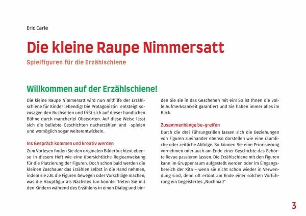 Produktbild: Die kleine Raupe Nimmersatt. Erz&auml;hlschienen-Figurenset