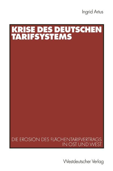 Produktbild: Krise des deutschen Tarifsystems