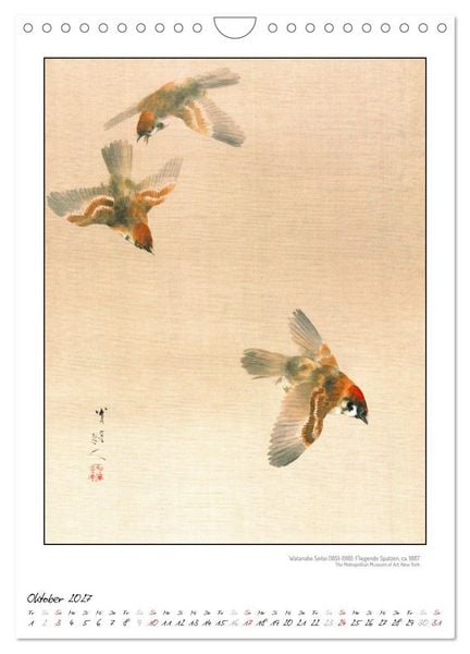 Produktbild: Watanabe Seitei - Japanische Tuschmalerei (Wandkalender 2027 DIN A4 hoch), CALVENDO Monatskalender