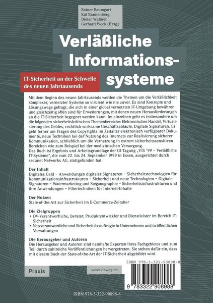 Produktbild: Verf&auml;&szlig;liche Informationssysteme