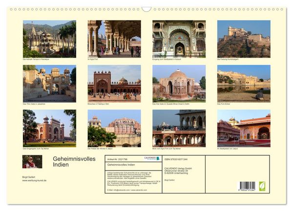 Produktbild: Geheimnisvolles Indien (Wandkalender 2026 DIN A2 quer), CALVENDO Monatskalender