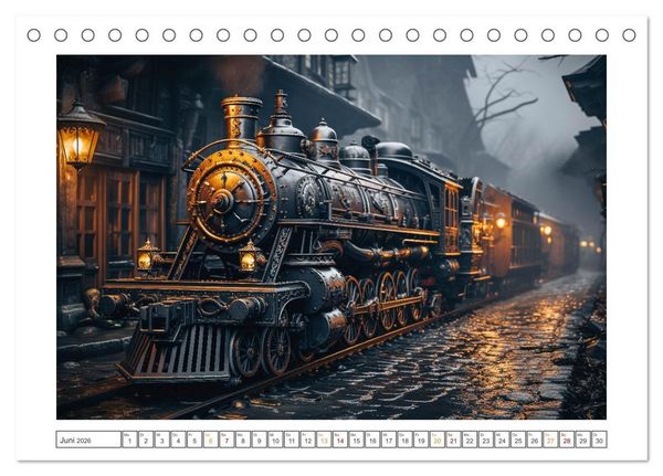 Produktbild: KI-Lokomotiven (Tischkalender 2026 DIN A5 quer), CALVENDO Monatskalender