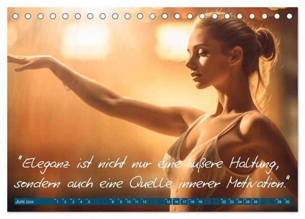 Produktbild: Motivation in Bewegung - Ein Jahr voller sportlicher Energie (Tischkalender 2026 DIN A5 quer), CALVENDO Monatskalender