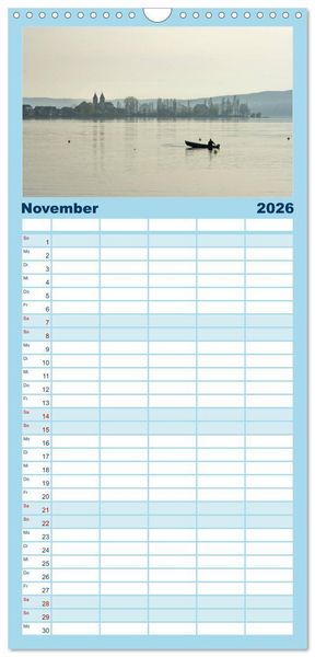 Produktbild: Familienplaner 2026 - Ein Jahr am BODENSEE mit 5 Spalten (Wandkalender, 21 x 45 cm) CALVENDO