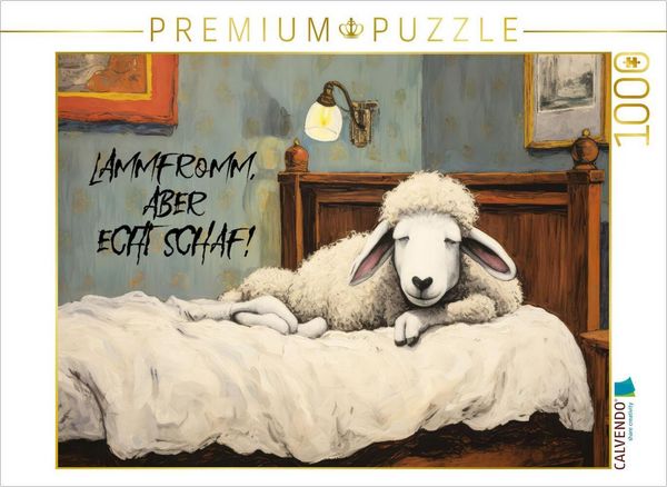 Produktbild: CALVENDO Puzzle Lammfromm | 1000 Teile Lege-Gr&ouml;&szlig;e 64x48cm Foto-Puzzle f&uuml;r gl&uuml;ckliche Stunden