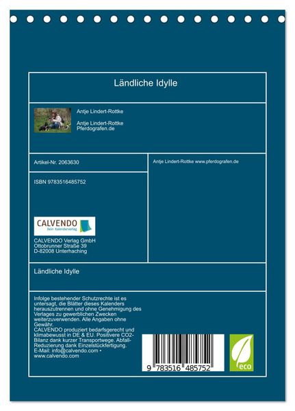 Produktbild: L&auml;ndliche Idylle (Tischkalender 2026 DIN A5 hoch), CALVENDO Monatskalender