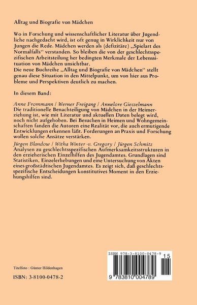 Produktbild: M&auml;dchen in Einrichtungen der Jugendhilfe