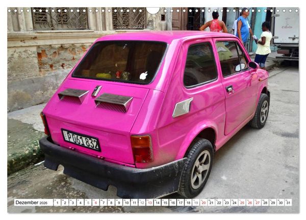 Produktbild: Polski Fiat 126p - Kult auf Kuba (Wandkalender 2026 DIN A3 quer), CALVENDO Monatskalender