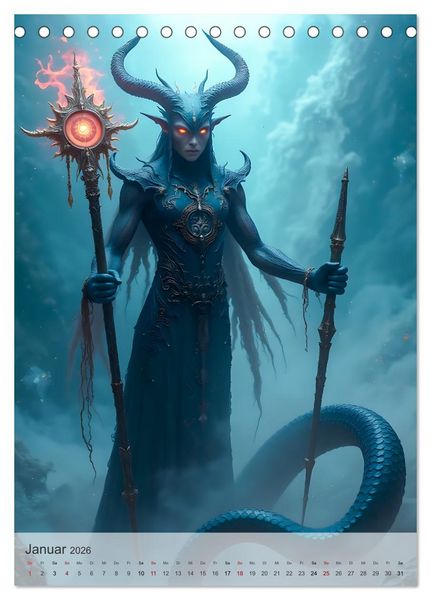 Produktbild: Slawische Mythologie - G&ouml;tter, Helden und Monster (Tischkalender 2026 DIN A5 hoch), CALVENDO Monatskalender