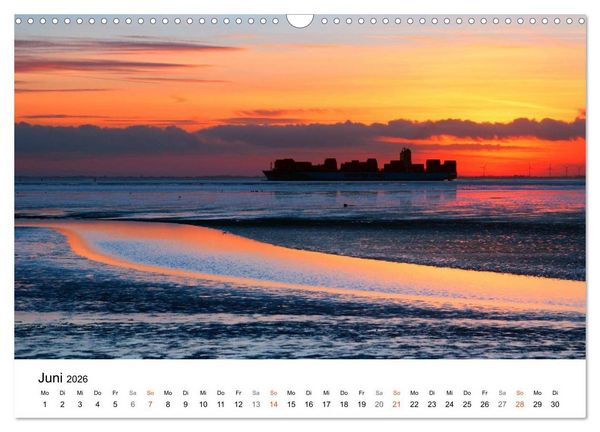 Produktbild: Nordseebad Wremen - Strandimpressionen (Wandkalender 2026 DIN A3 quer), CALVENDO Monatskalender