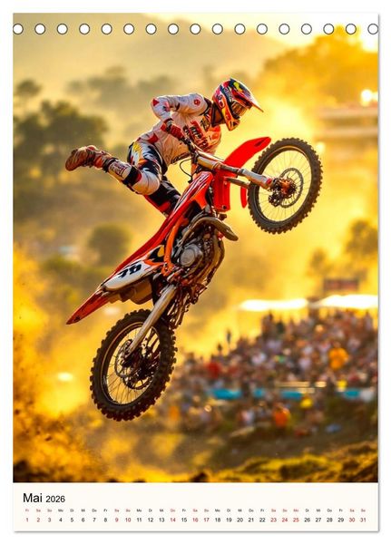 Produktbild: Kickstart the Year - Dirt, Speed und Adrenalin (Tischkalender 2026 DIN A5 hoch), CALVENDO Monatskalender