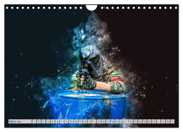 Produktbild: Paintball - extrem cool (Wandkalender 2026 DIN A4 quer), CALVENDO Monatskalender