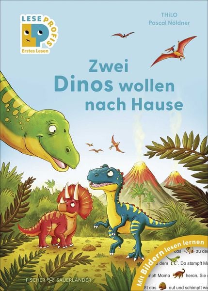 Produktbild: Leseprofis – Mit Bildern lesen lernen: Zwei Dinos wollen nach Hause, Erstes Lesen