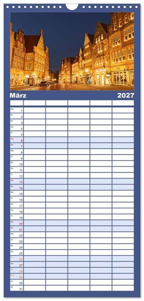 Produktbild: Familienplaner 2027 - Magisches M&uuml;nster mit 5 Spalten (Wandkalender, 21 x 45 cm) CALVENDO