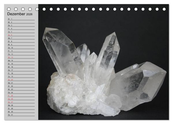 Produktbild: Minerale. Kristalle und Edelsteine (Tischkalender 2026 DIN A5 quer), CALVENDO Monatskalender