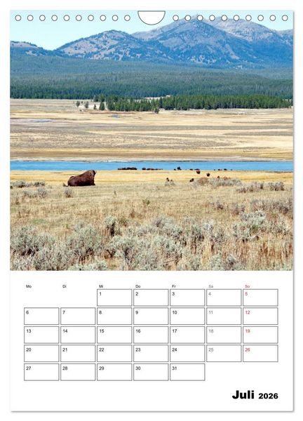 Produktbild: Yellowstone und Grand Tetons Nationalparks (Wandkalender 2026 DIN A4 hoch), CALVENDO Monatskalender