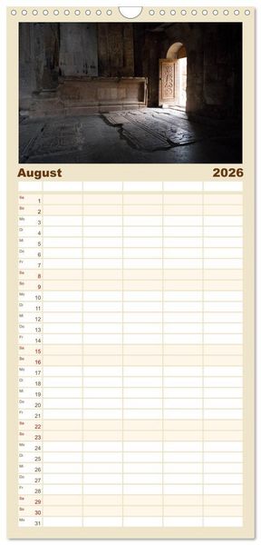 Produktbild: Familienplaner 2026 - ARMENIEN - Land der fr&uuml;hen Christen mit 5 Spalten (Wandkalender, 21 x 45 cm) CALVENDO