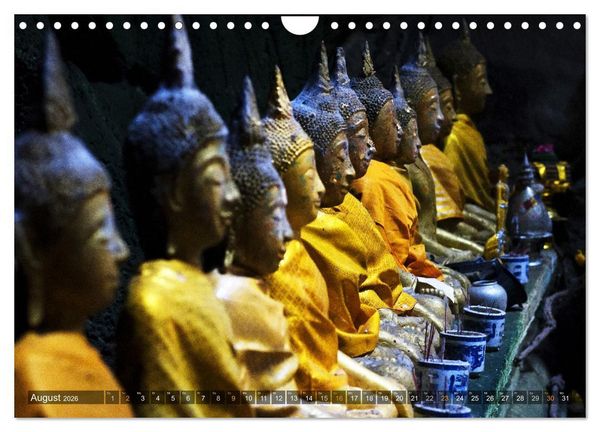 Produktbild: Buddhas tief im Fels (Wandkalender 2026 DIN A4 quer), CALVENDO Monatskalender