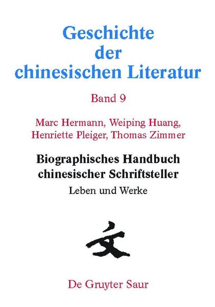Produktbild: Biographisches Handbuch chinesischer Schriftsteller
