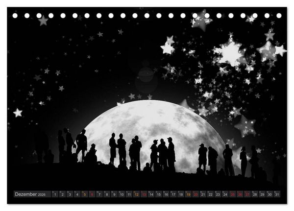 Produktbild: Sonne und Mond - faszinierend und anziehend (Tischkalender 2026 DIN A5 quer), CALVENDO Monatskalender