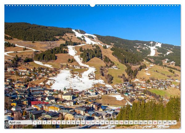 Produktbild: Gr&uuml;&szlig;e aus Saalbach (Wandkalender 2026 DIN A2 quer), CALVENDO Monatskalender