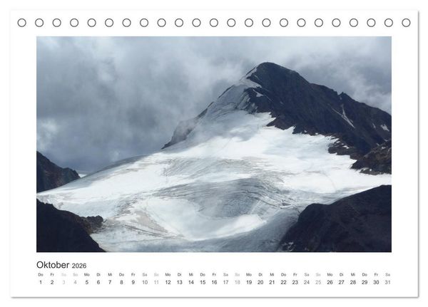 Produktbild: Die sch&ouml;nsten Gipfel der Alpen - Giganten aus Fels und Eis (Tischkalender 2026 DIN A5 quer), CALVENDO Monatskalender