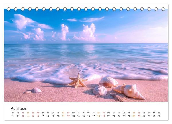 Produktbild: Maritim pur - Strandtr&auml;ume (Tischkalender 2026 DIN A5 quer), CALVENDO Monatskalender