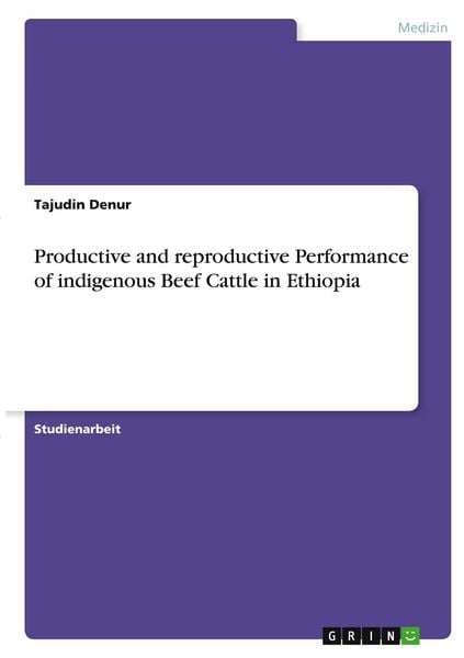 Produktbild: Productive and reproductive Performance of indigenous Beef Cattle in Ethiopia