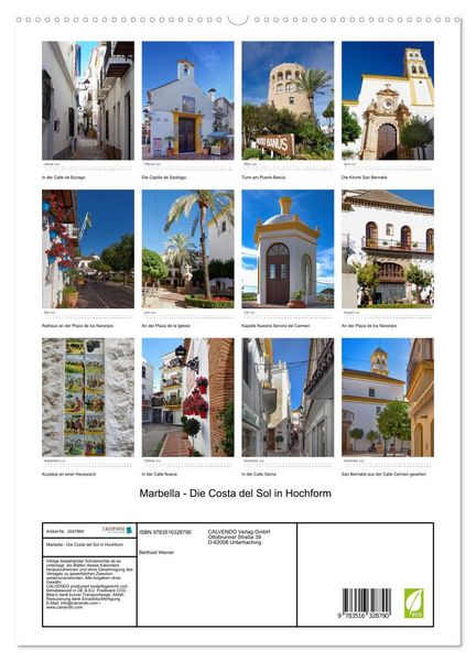 Produktbild: Marbella - Die Costa del Sol in Hochform (hochwertiger Premium Wandkalender 2026 DIN A2 hoch), Kunstdruck in Hochglanz