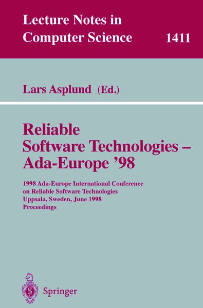 Produktbild: Reliable Software Technologies - Ada-Europe '98