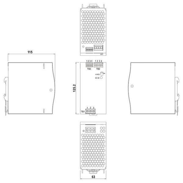 Produktbild: MEAN WELL DRC-180B Hutschienen-Netzteil (DIN-Rail) 4.5 A 179.4 W Anzahl Ausg&auml;nge:2 x Inhalt 1 St.