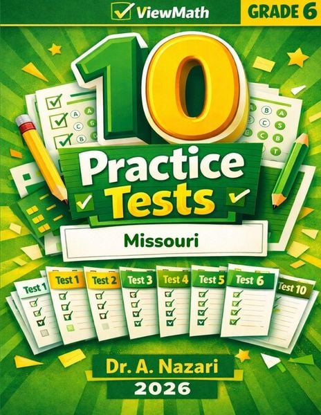 Produktbild: 10 Missouri MAP Grade 6 Math Practice Tests