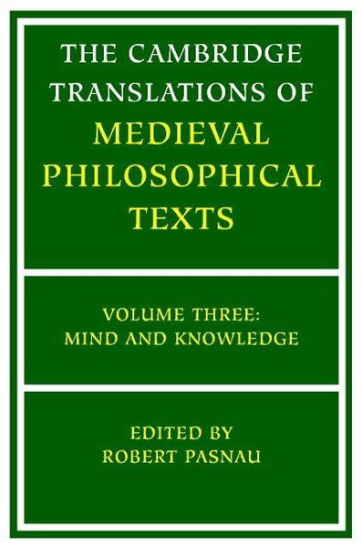 Produktbild: The Cambridge Translations of Medieval Philosophical Texts