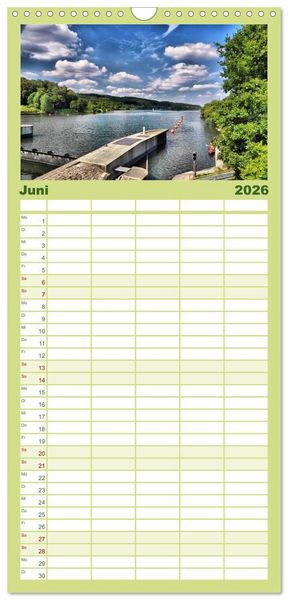 Produktbild: Familienplaner 2026 - Bochum mit 5 Spalten (Wandkalender, 21 x 45 cm) CALVENDO
