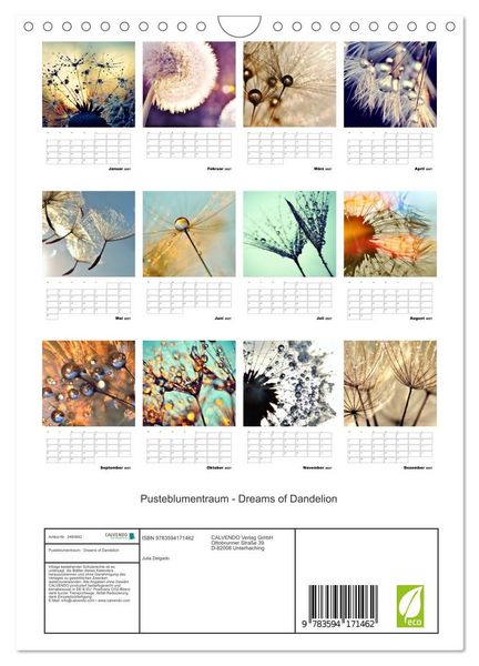 Produktbild: Pusteblumentraum - Dreams of Dandelion (Wandkalender 2027 DIN A4 hoch), CALVENDO Monatskalender