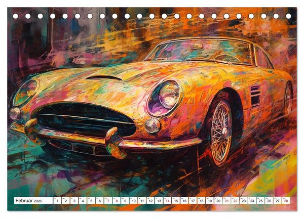 Produktbild: Neon Speed (Tischkalender 2026 DIN A5 quer), CALVENDO Monatskalender